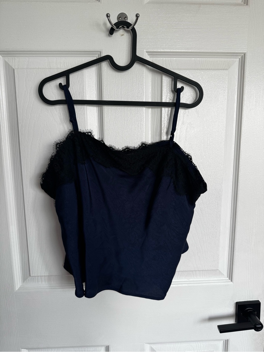 a new day Navy Camisole with Black Lace Trim